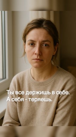 Ты все держишь в себе.
А себя - теряешь.