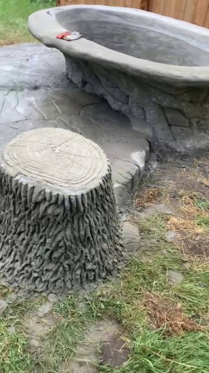 водоём на даче декор арт бетон.мастерская Котлярова.