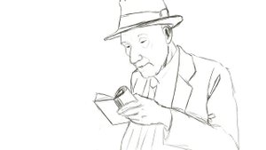 Скетч Уильяма Берроуза| таймлапс