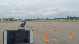 Gymkhana GP 2025 stage 2/ Андреев Алексей/ Triumph Street Triple R/ heat 3: 00:46.89