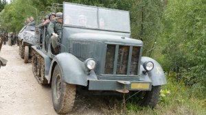 Макетные и послевоенные машины на съемках фильма "Василий Тёркин", август 2024