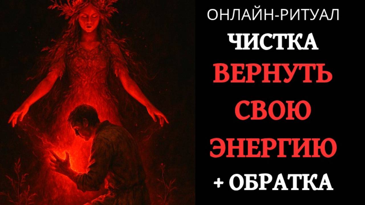 ЧИСТКА-ВОЗВРАТ СВОЕЙ ЭНЕРГИИ. ОНЛАЙН-РИТУАЛ + ОБРАТКА