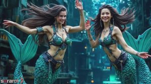 Cyberpunk Mermaids in a Futuristic Deep Sea World