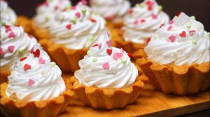 ОДНОЙ ПОРЦИИ БУДЕТ МАЛО! КОРЗИНОЧКИ с БЕЛКОВЫМ кремом ПИРОЖНОЕ Рецепт