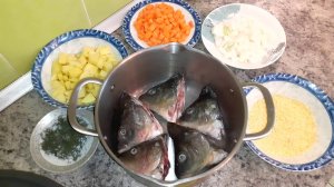 ЧТО ПРИГОТОВИТЬ НА ОБЕД? РЕЦЕПТ ВКУСНОГО РЫБНОГО СУПА. СУП ИЗ ГОЛОВ КАРПА.