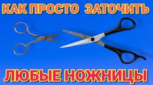 Как просто заточить любые ножницы за 5 минут