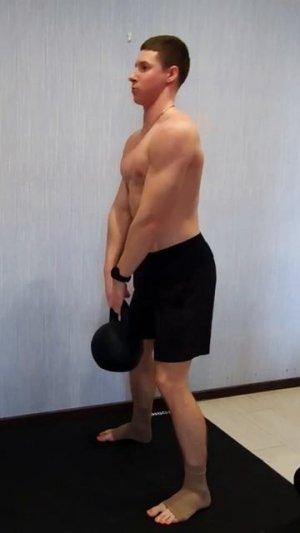 Тренируюсь с гирей 24кг!