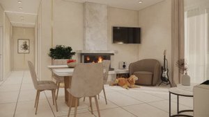 Дизайн кухни-гостиной