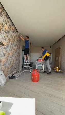 Процесс натяжки потолка СТОК-ПОТОЛОК. #натяжные_потолки