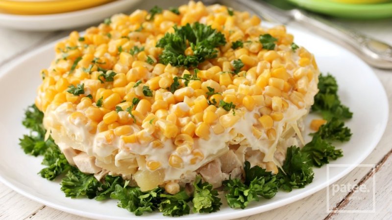 🍍 Салат с курицей и ананасами