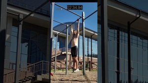 5 минут подтягиваний с доп весом 5 кг #ГТО #подтягивания