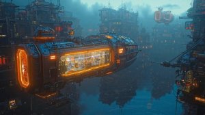 FREIGHTCORE Cyberpunk Ambience Industrial Flying Cargo Hub for Deep Focus & Chill #focusvibes