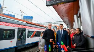 Собянин и Белозеров запустили новые скоростные поезда «Иволга 4.0» в Москве
