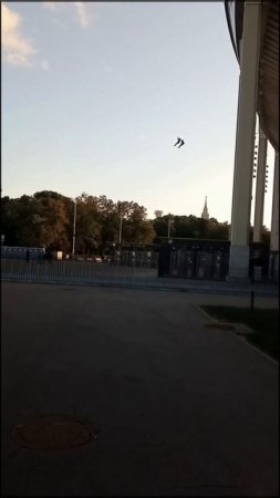 Экстремальная канатная дорога в Лужниках