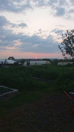 С доченькой любовались закатом.