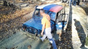 Подъем на гору Бойко, штурм лужи на уазе