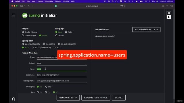 13 - Creating a new Reactive Spring Boot project