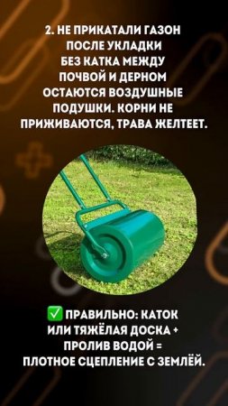 ❗️Топ-3 ошибки при укладке рулонного газона. Подписывайтесь в ТГ- gazon_moscow
