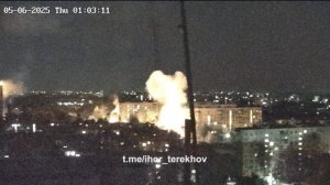 Кадры ночных ударов по Харькову