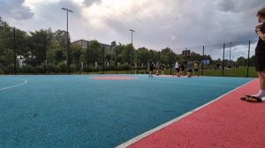 Игра в баскетбол на свежем воздухе тренировочный прогресс)