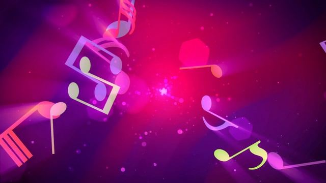 Ноты, фон розовый фиолетовый / Футаж смотреть онлайн