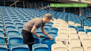 Аккумуляторная техника Greenworks на стадионе Динамо
