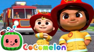 Wheels on the Hero Fire Truck Song!   CoComelon Nursery Rhymes & Kids Songs
