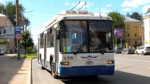 Троллейбус Кирова БТЗ-52764Р борт. №456 маршрут 8 на остановке "Библиотека имени Гайдара"
