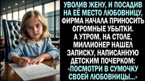Устроив на работу любовницу вместо жены, он начал терпеть убытки. Но детская записка все изменила...