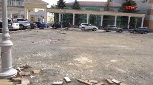 В Саранске меняют брусчатку у Кафедрального собора