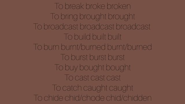 Неправильные Глаголы Часть 3 Irregular Verbs Part 3
