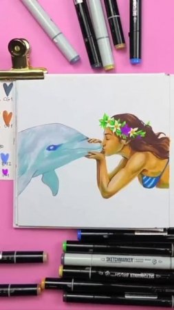 🐬 Второй урок марафона «Морской сезон 3.0» уже ждет вас! Смотрите и рисуйте с удовольствием 🧡