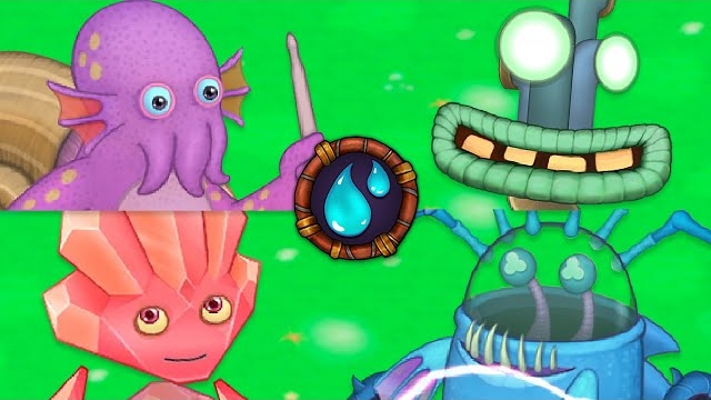 Остров Воды - Все Монстры, Песни и Анимации (My Singing Monsters, Мои Поющие Монстры)