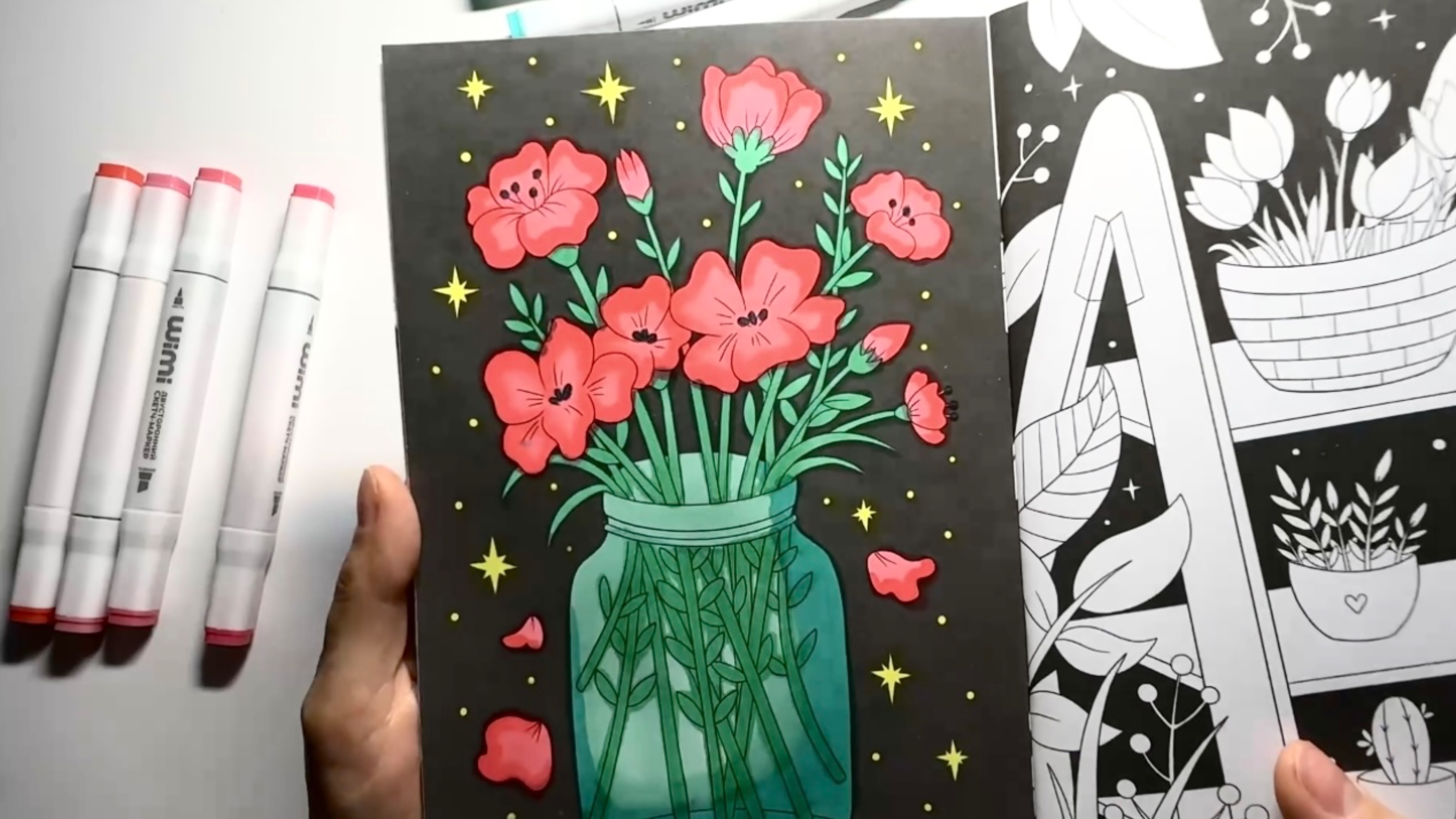 Раскрашиваем вместе 💜, раскраска, разукрашка, цветы и коты, для детей. смотреть онлайн