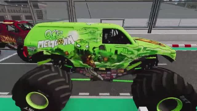 Мультик - Прыжки с трамплина на МОНСТР - ТРАКАХ | Monster Truck Ramp Jumps