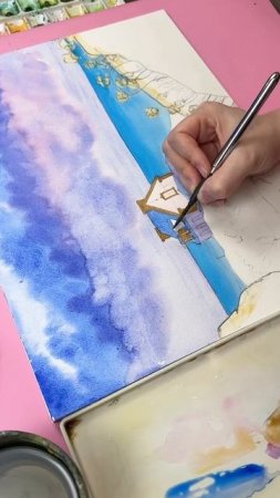🎨 Новый урок в творческом клубе Dari Art - рисуем пейзаж акварелью!
#клуб_dariart