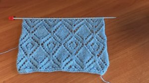 Комбинированные ромбы спицами для ваших изделий