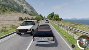 Гоняю по прибрежным серпантинам на настоящих американцах. Beam ng drive