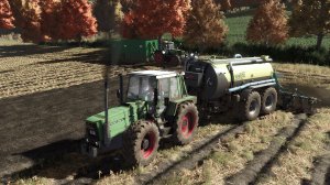 FS25 Осенняя грязная работа в поле, внесение жидкого навоза FENDT 626LS, FENDT 615LSA, FENDT 930TMS