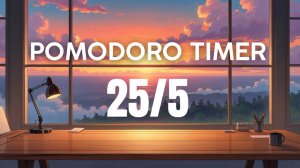 Pomodoro Timer 25/5 | 2 HOURS STUDY WITH ME | 4 × 25 min | No Music