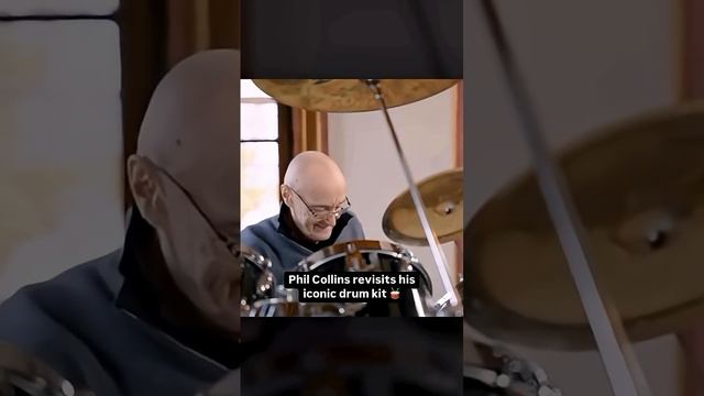74 year old Phil Collins revisits his iconic drum kit