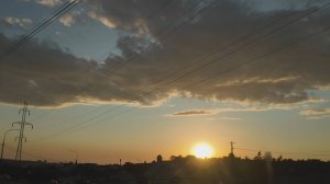 Солнце, облака, закат.