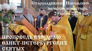 Проповедь в Неделю Санкт-Петербургских святых, 29 июня 2025 год