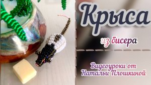 Крыса из бисера / как сделать из бисера объёмную крысу /мастер-классы по бисероплетению / бисер /