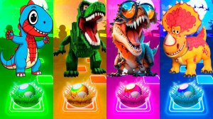 Динозавры - Мультики про Динозавров | МУЛЬТФИЛЬМЫ ДИНОЗАВРЫ в Tiles Hop 105 серия