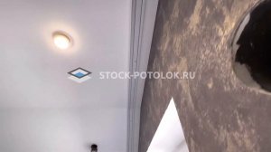 Мансардный натяжной потолок с подсветкой.