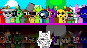 Спрунки с модификацией 4.0 😍🤩😍 Анимация Спрунки в суперсемейке