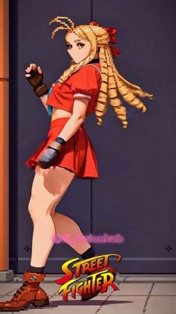 Стоит файтер трансформация Street Fighter