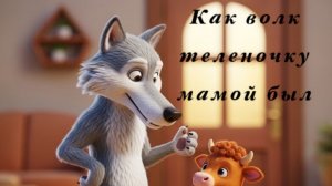 Как волк теленочку мамой был