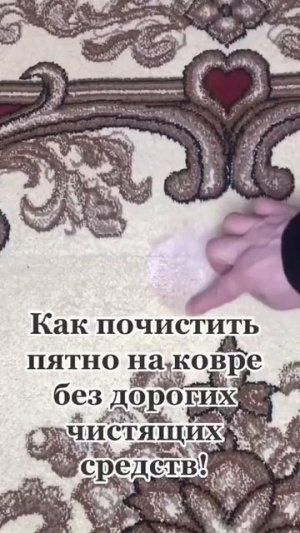 Как почистить пятно на ковре без дорогих чистящих средств